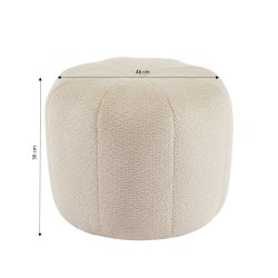 Pouf ASSA tissu beige