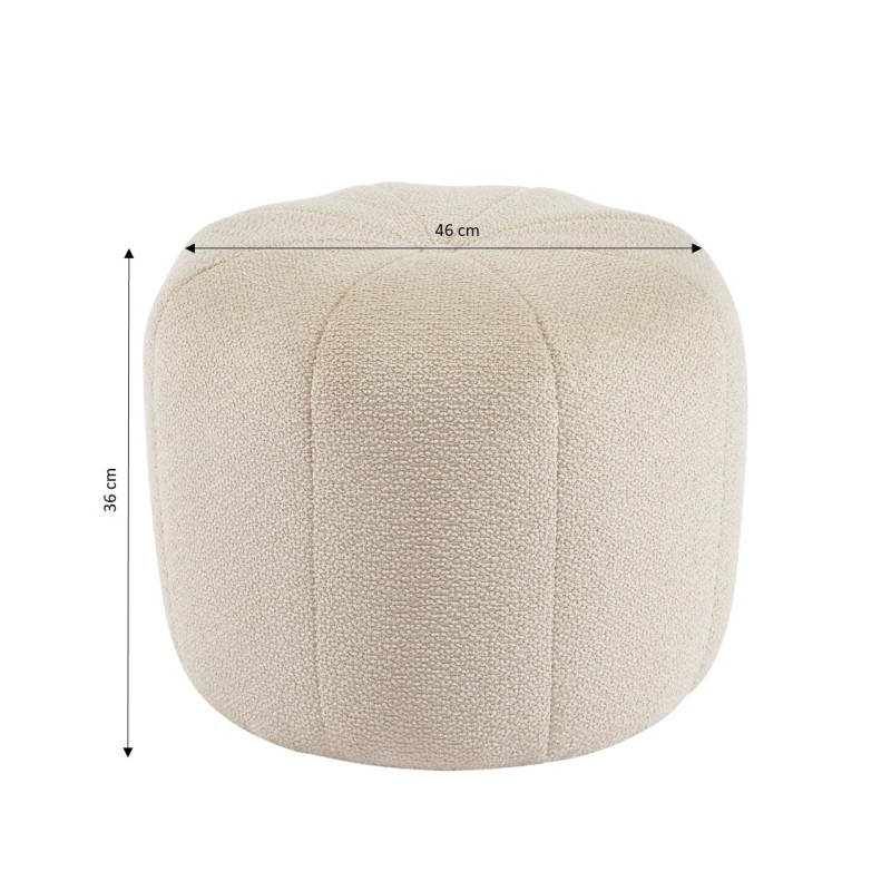 Pouf ASSA tissu beige