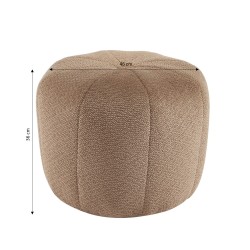 Pouf ASSA tissu marron