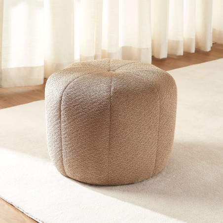 Pouf ASSA tissu marron