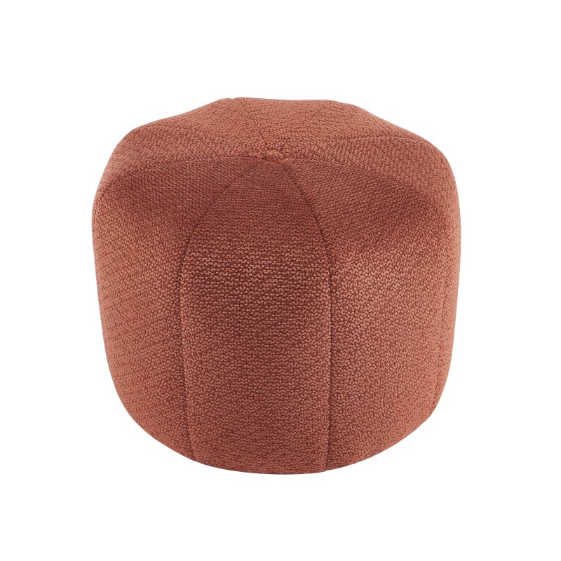Pouf ASSA tissu bordeaux