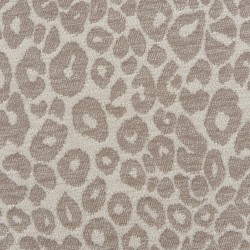Pouf AWA tissu imprimé léopard gris