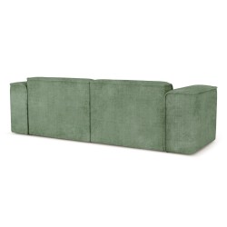 4-Sitzer-Ecksofa ASPEN, ausziehbar und wendbar, aus terrakottafarbenem Cord