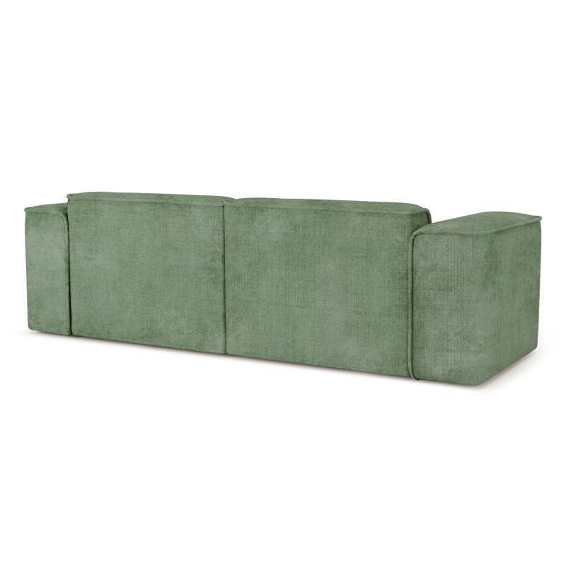 4-Sitzer-Ecksofa ASPEN, ausziehbar und wendbar, aus terrakottafarbenem Cord