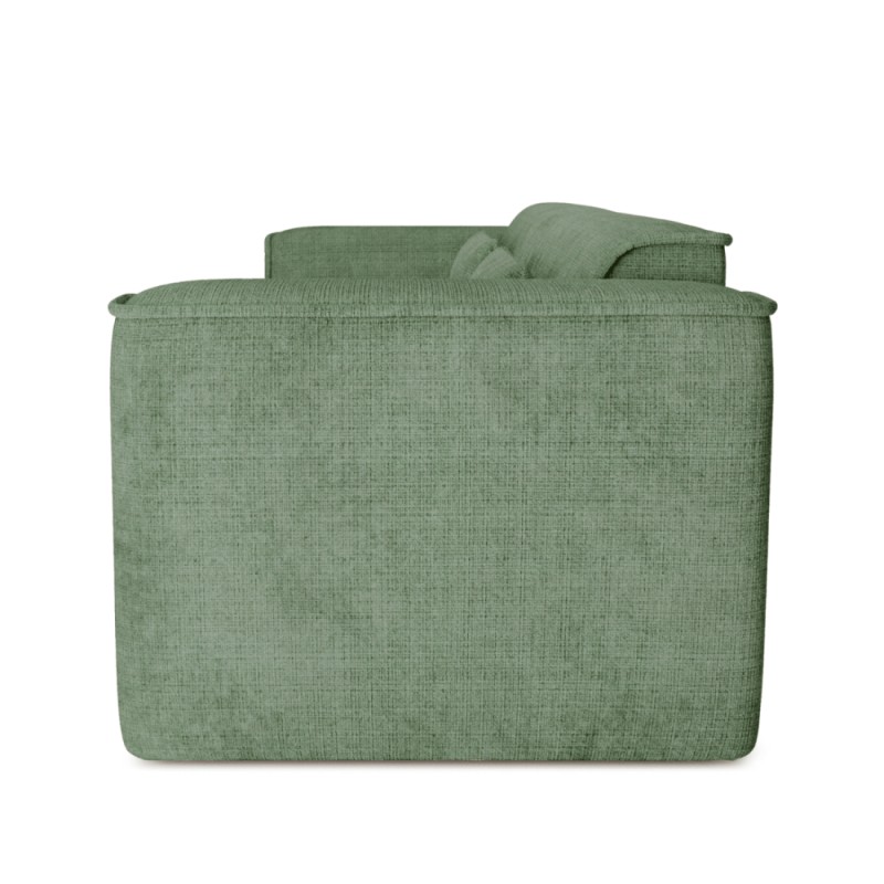 4-Sitzer-Ecksofa ASPEN, ausziehbar und wendbar, aus terrakottafarbenem Cord