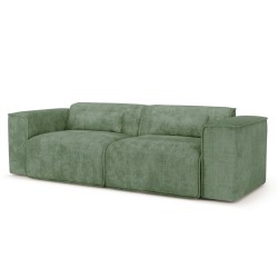 4-Sitzer-Ecksofa ASPEN, ausziehbar und wendbar, aus terrakottafarbenem Cord