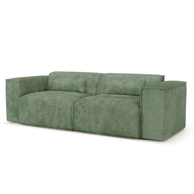 4-Sitzer-Ecksofa ASPEN, ausziehbar und wendbar, aus terrakottafarbenem Cord