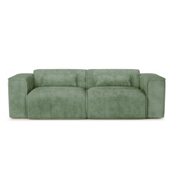 4-Sitzer-Ecksofa ASPEN, ausziehbar und wendbar, aus terrakottafarbenem Cord