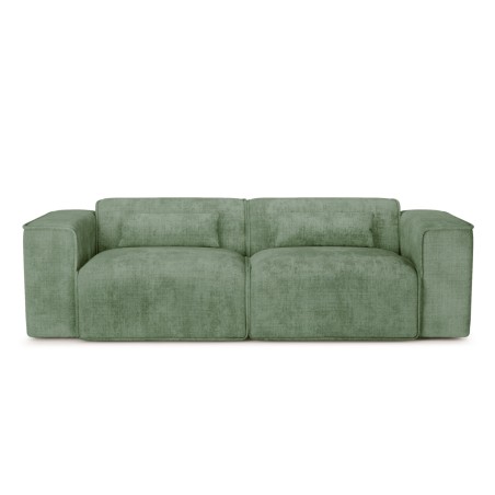 4-Sitzer-Ecksofa ASPEN, ausziehbar und wendbar, aus terrakottafarbenem Cord