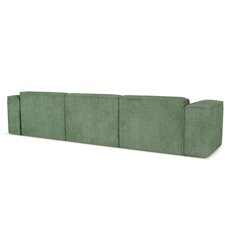 Canapé droit fixe NUNA 4/5 places tissu vert