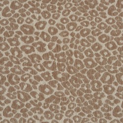 Tête de lit LOUISON tissu jacquard léopard beige 160cm