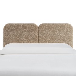 Tête de lit LOUISON tissu jacquard léopard beige 160cm