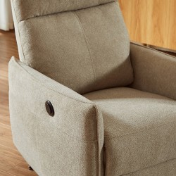 Fauteuil relax électrique MINOS 1 place tissu chenille beige