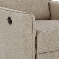 Fauteuil relax électrique MINOS 1 place tissu chenille beige