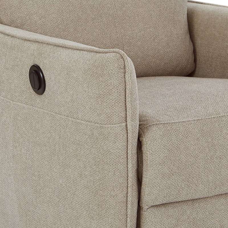 Fauteuil relax électrique MINOS 1 place tissu chenille beige