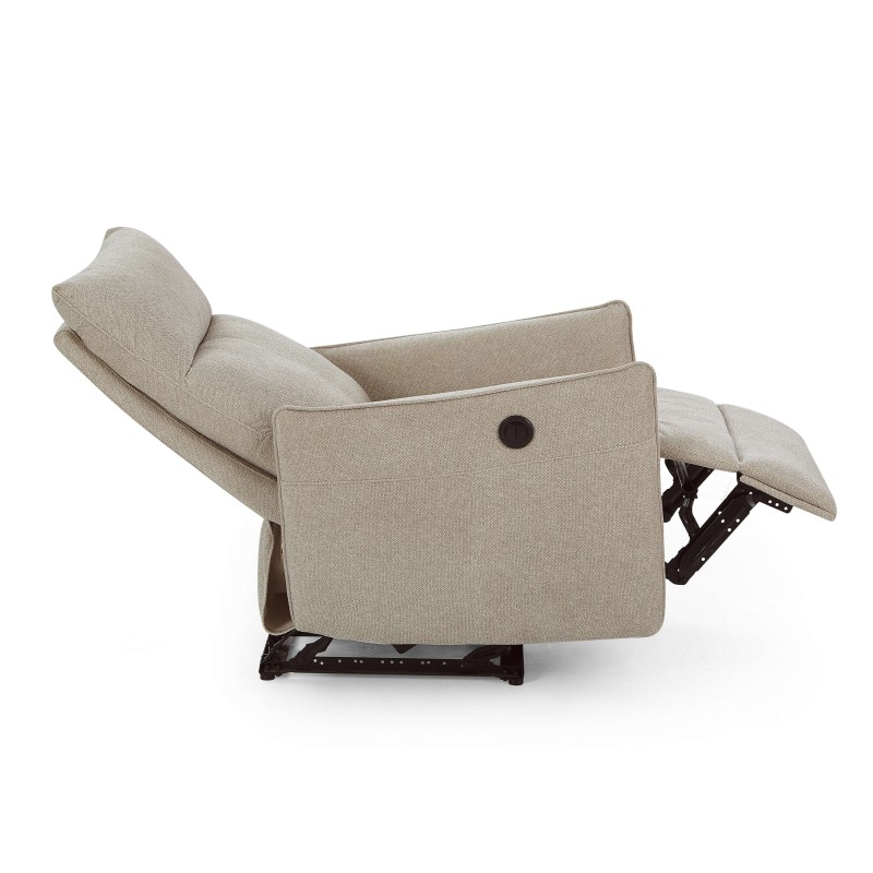 Fauteuil relax électrique MINOS 1 place tissu chenille beige