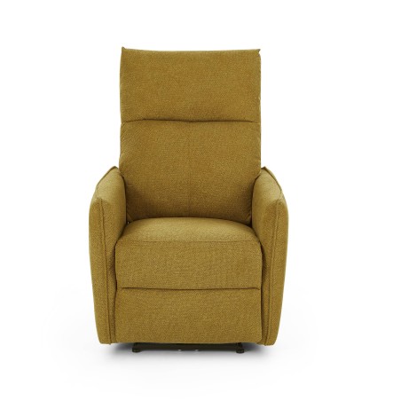 Fauteuil relax électrique MINOS 1 place tissu chenille moutarde
