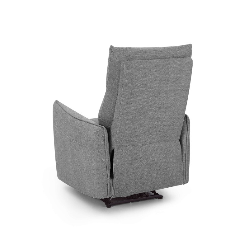 Fauteuil relax électrique MINOS 1 place tissu chenille gris