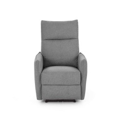 Fauteuil relax électrique MINOS 1 place tissu chenille gris