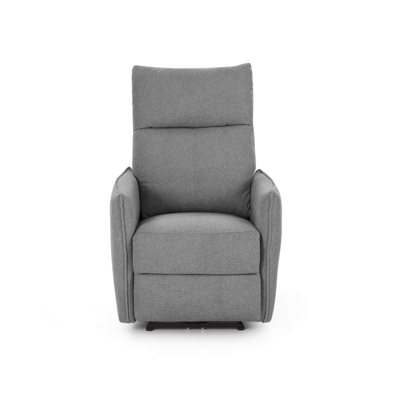 Fauteuil relax électrique MINOS 1 place tissu chenille gris