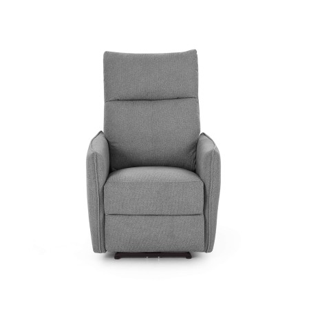 MINOS elektrischer Liegesessel, 1-Sitzer, Chenille-Stoff, grau