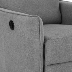 Fauteuil relax électrique MINOS 1 place tissu chenille gris