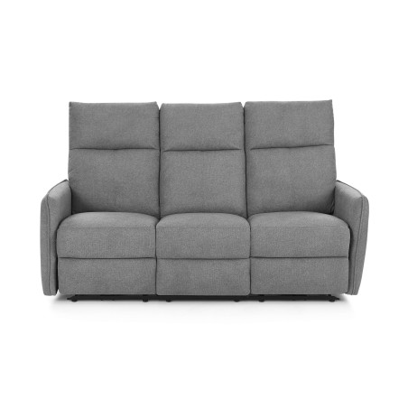MINOS 3-Sitzer-Sofa mit elektrischer Liegefunktion aus grauem Chenille-Stoff