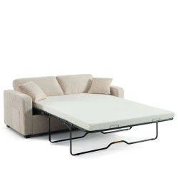 Canapé droit express SERVA 3 places velours côtelé beige