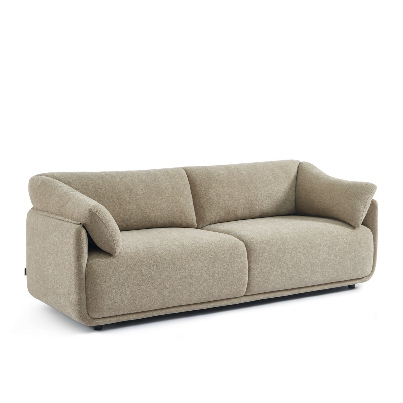 KURLY 3-Sitzer-Sofa aus beigem Chenille-Twill