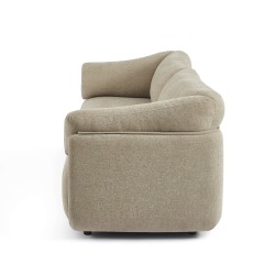 KURLY 3-Sitzer-Sofa aus beigem Chenille-Twill