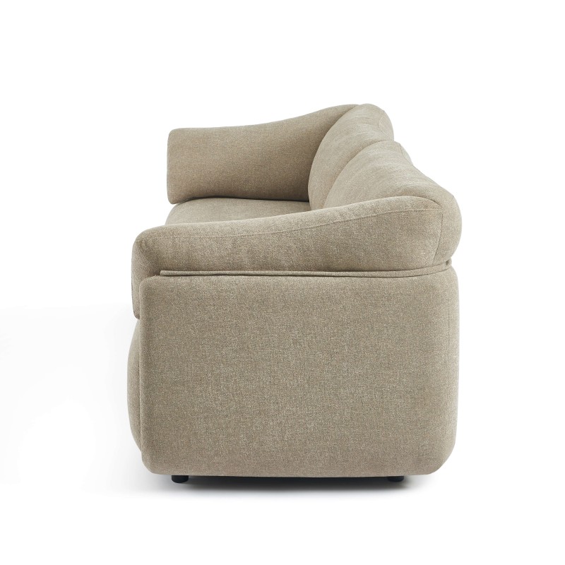 KURLY 3-Sitzer-Sofa aus beigem Chenille-Twill