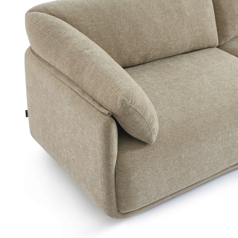 KURLY 3-Sitzer-Sofa aus beigem Chenille-Twill