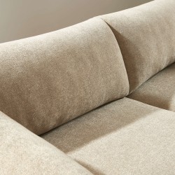 KURLY 3-Sitzer-Sofa aus beigem Chenille-Twill