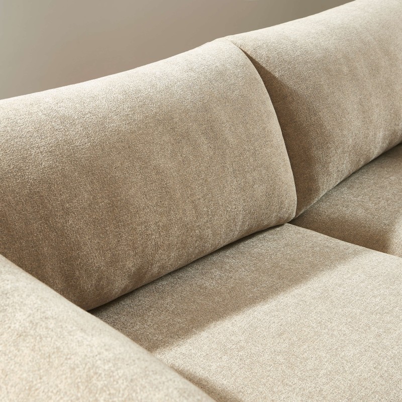 KURLY 3-Sitzer-Sofa aus beigem Chenille-Twill