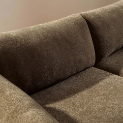 KURLY 3-Sitzer-Sofa aus taupefarbenem Chenille-Gewebe
