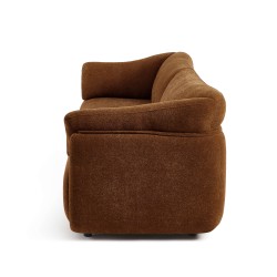 KURLY 3-Sitzer-Sofa aus braunem Chenille-Twill-Stoff