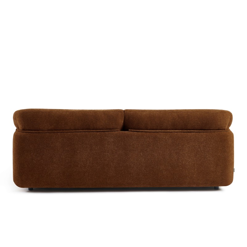KURLY 3-Sitzer-Sofa aus braunem Chenille-Twill-Stoff