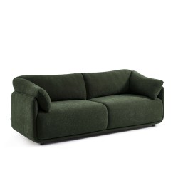KURLY 3-Sitzer-Sofa aus grünem Chenille-Webstoff