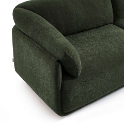 KURLY 3-Sitzer-Sofa aus grünem Chenille-Webstoff