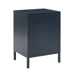 Comodino PANTONE in metallo blu notte con doppio cassetto, 40 cm