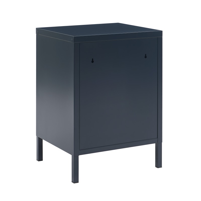 Comodino PANTONE in metallo blu notte con doppio cassetto, 40 cm