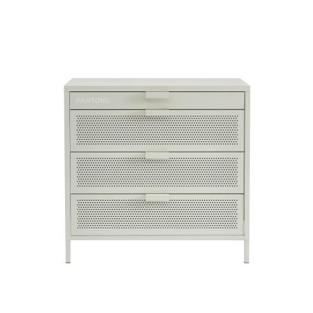 Commode PANTONE 4 tiroirs métal beige sable 80cm