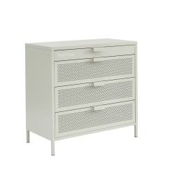 Commode PANTONE 4 tiroirs métal beige sable 80cm