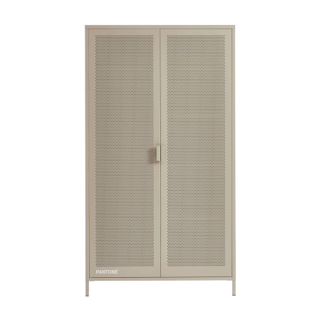 Armoire PANTONE métal taupe 2 portes