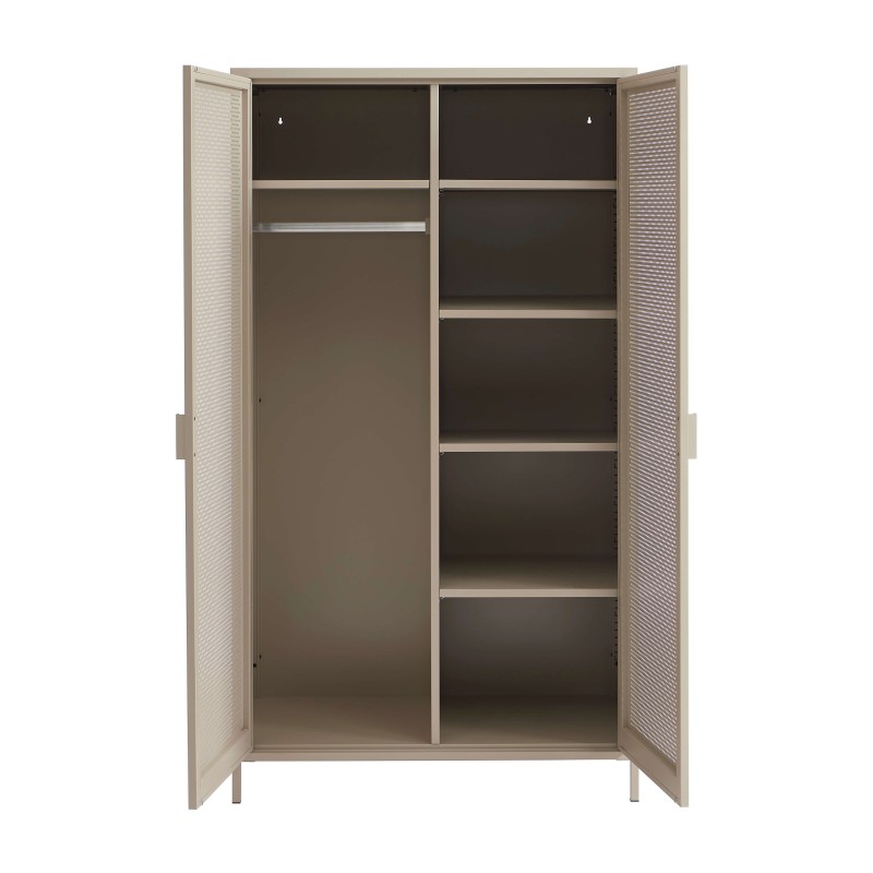 Armoire PANTONE métal taupe 2 portes