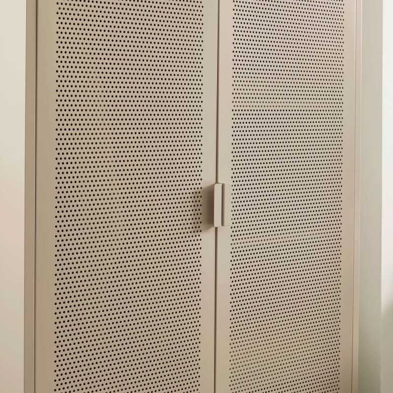 Armoire PANTONE métal taupe 2 portes