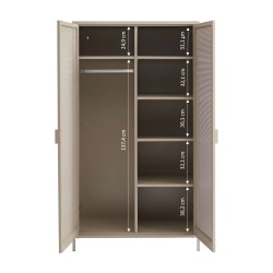 Armoire PANTONE métal taupe 2 portes
