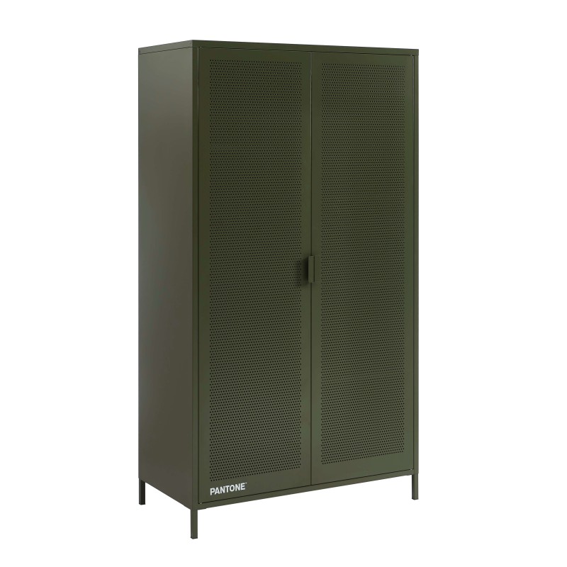 PANTONE-Schrank aus Metall in Olivgrün, 2-türig