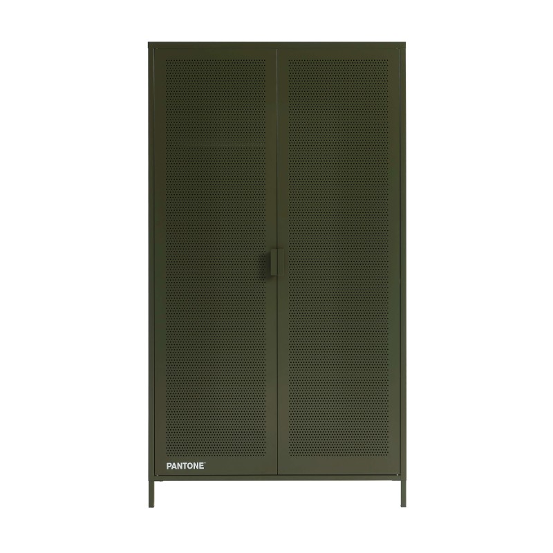 PANTONE-Schrank aus Metall in Olivgrün, 2-türig