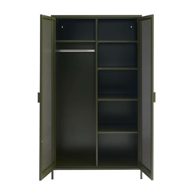 PANTONE-Schrank aus Metall in Olivgrün, 2-türig